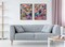 Applause Framed Canvas Wall Art Set by Leah Nadeau, Set of 2, 18x24 Gold, Decorative Colorful Abstract Art Print for Wall